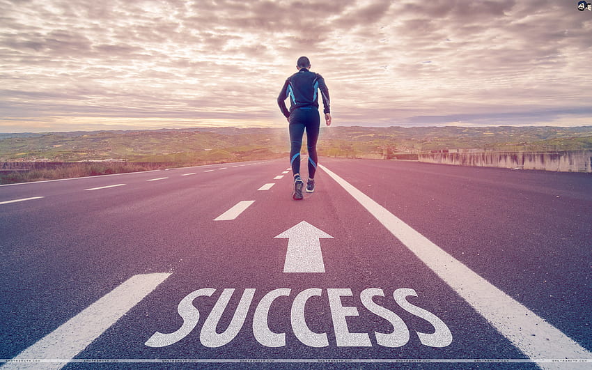 Motivational On The Road To Success, success motivation HD wallpaper