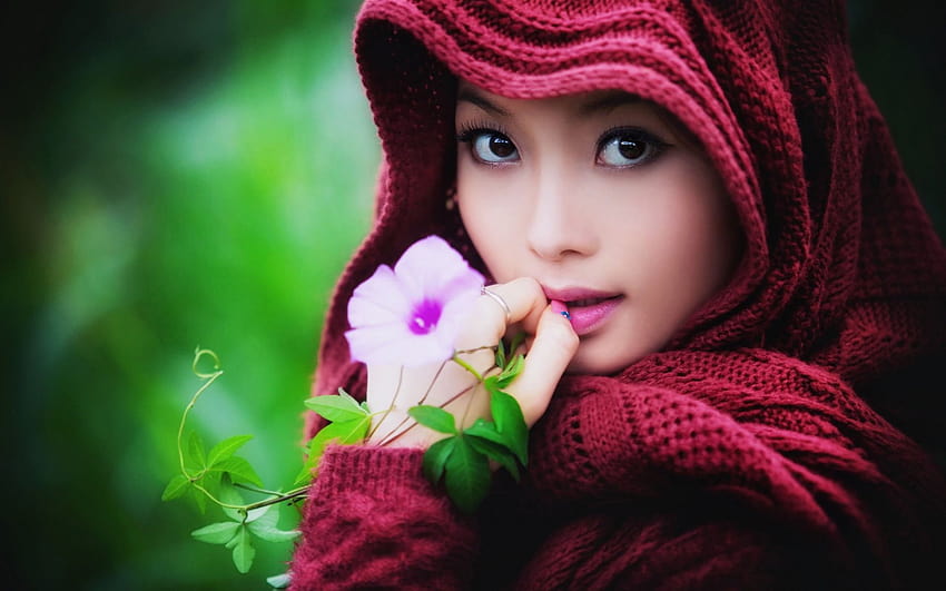 People / Wildflower Asian Girl HD wallpaper