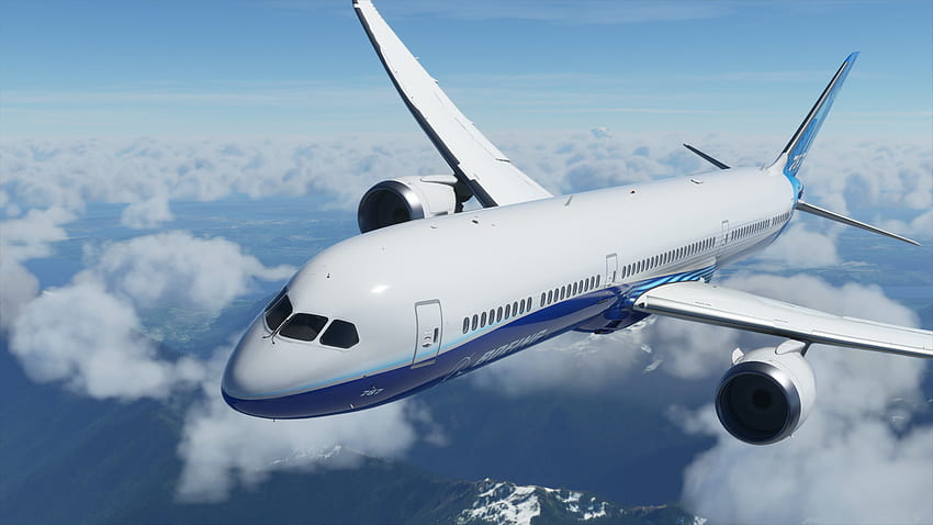 Boeing 787 Dreamliner, microsoft flight simulator top gun maverick dlc HD wallpaper