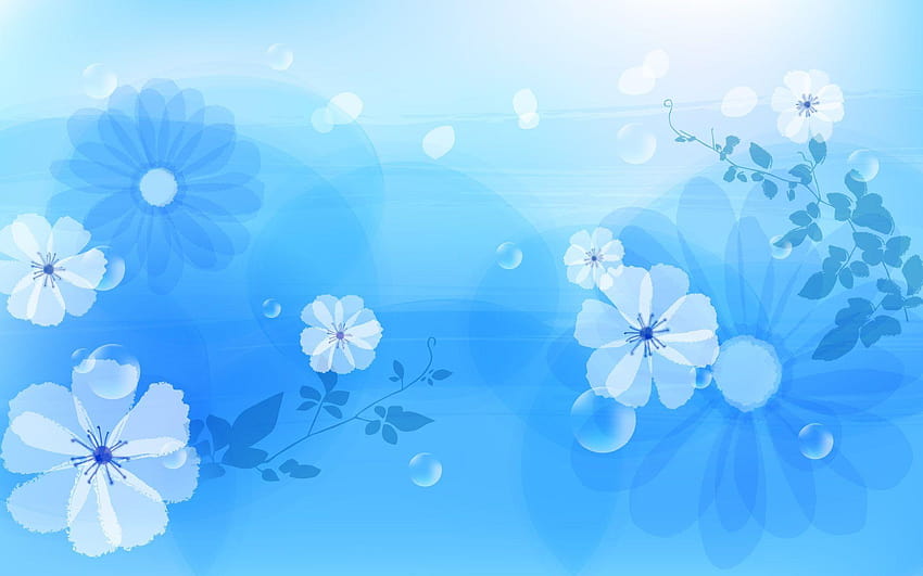 Blue Flowers, background blue flower HD wallpaper