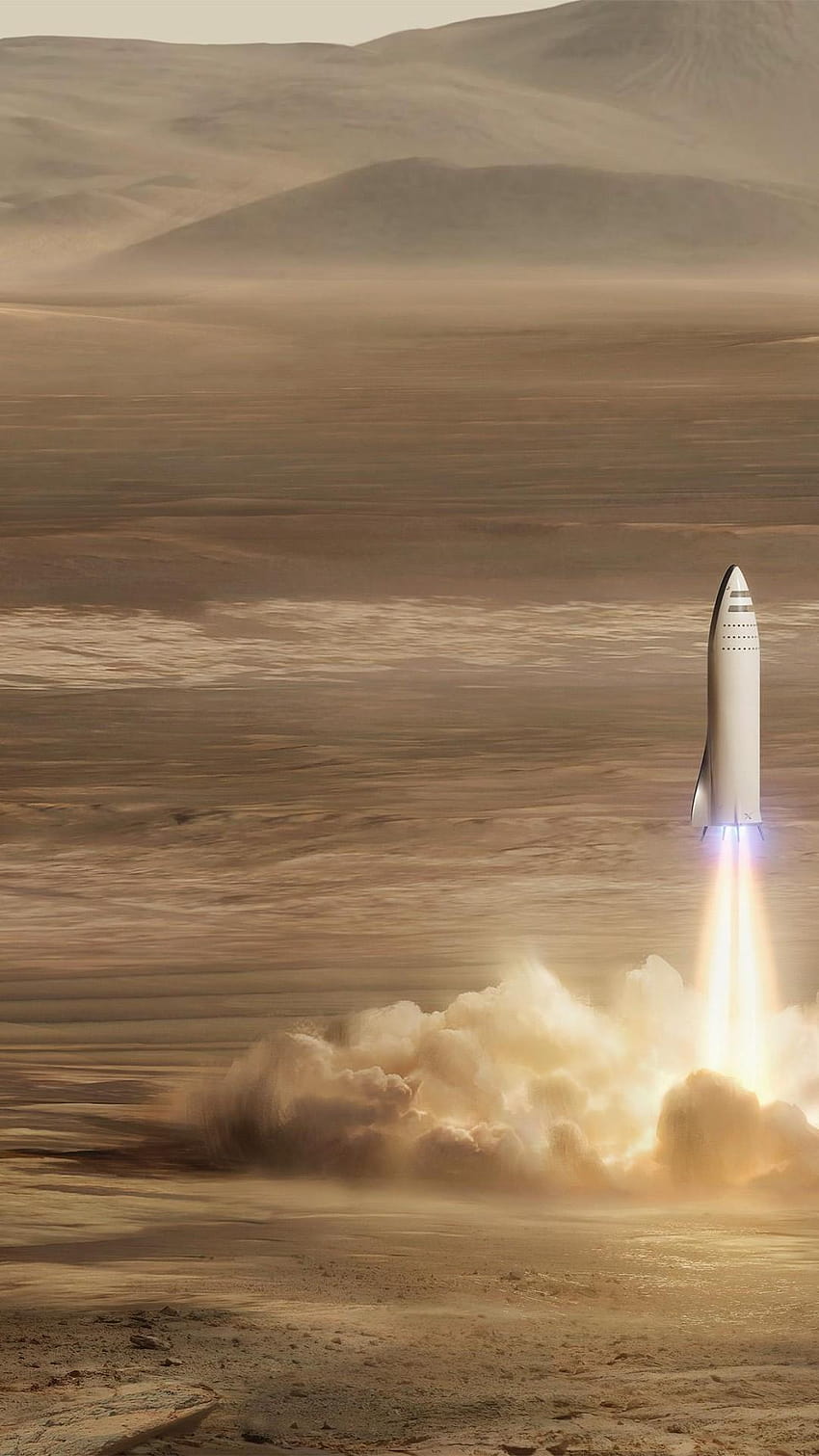 1080x1920 Spacex Bfr, ​​Roket Fırlatma, Mars için, uzay x iphone HD telefon duvar kağıdı