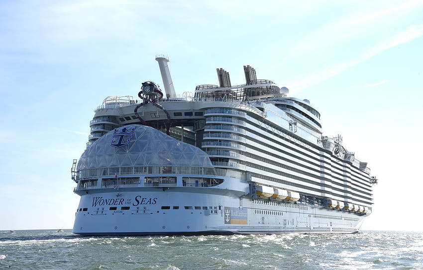 : кораб Royal Caribbean Wonder of the Seas, оазис на моретата HD тапет