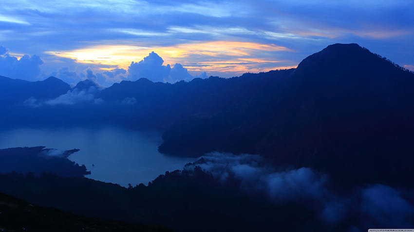 Mont Rinjani, île de Lombok, Indonésie Ultra Fond d'écran HD