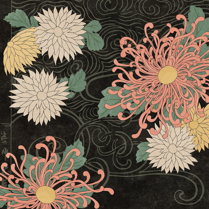 Buy Exotic Japanese Floral Print HD phone wallpaper