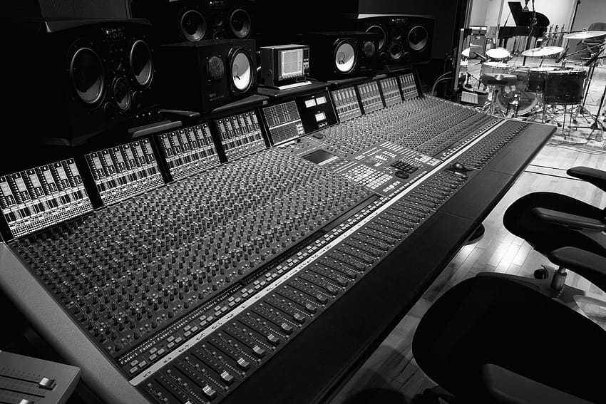 Studio di registrazione, mixer da studio Sfondo HD