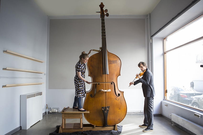 The octobass is an extremely large bowed string instrument that was HD wallpaper