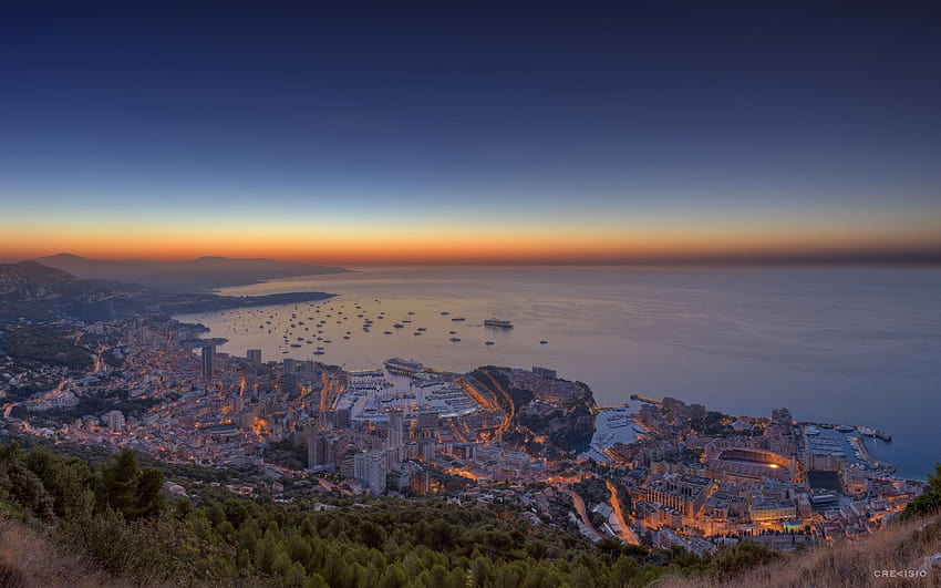 city, Monaco, Monte Carlo, monaco, monte carlo, evening, sunset, sea, Port, Yacht, monte carlo harbour monaco ultra HD wallpaper
