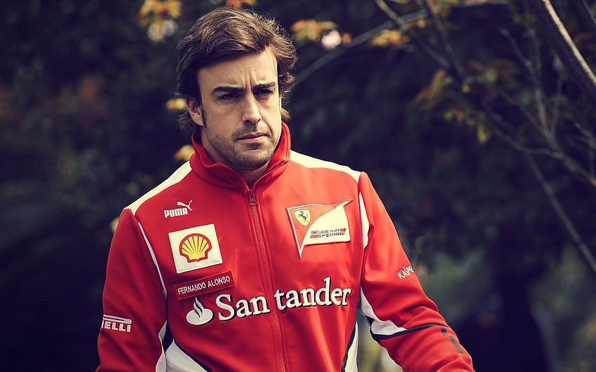 Fernando Alonso Pilota Formula 1 Ferrari, pilota di f1 Sfondo HD