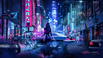 Retro Cyberpunk 2077 Neon Life hd wallpaper 