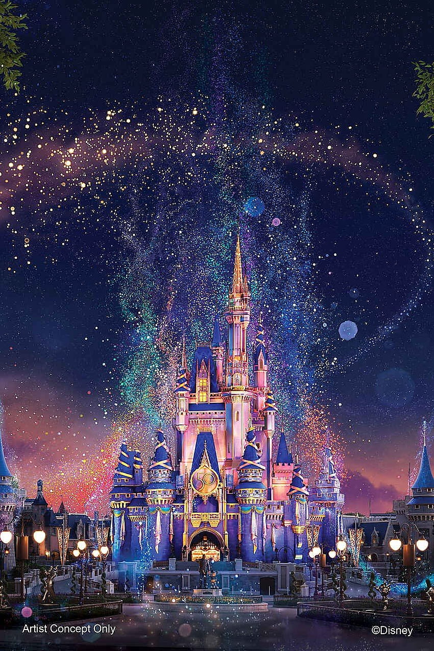 ครบรอบ 50 ปี Walt Disney World ได้ วอลล์เปเปอร์โทรศัพท์ HD