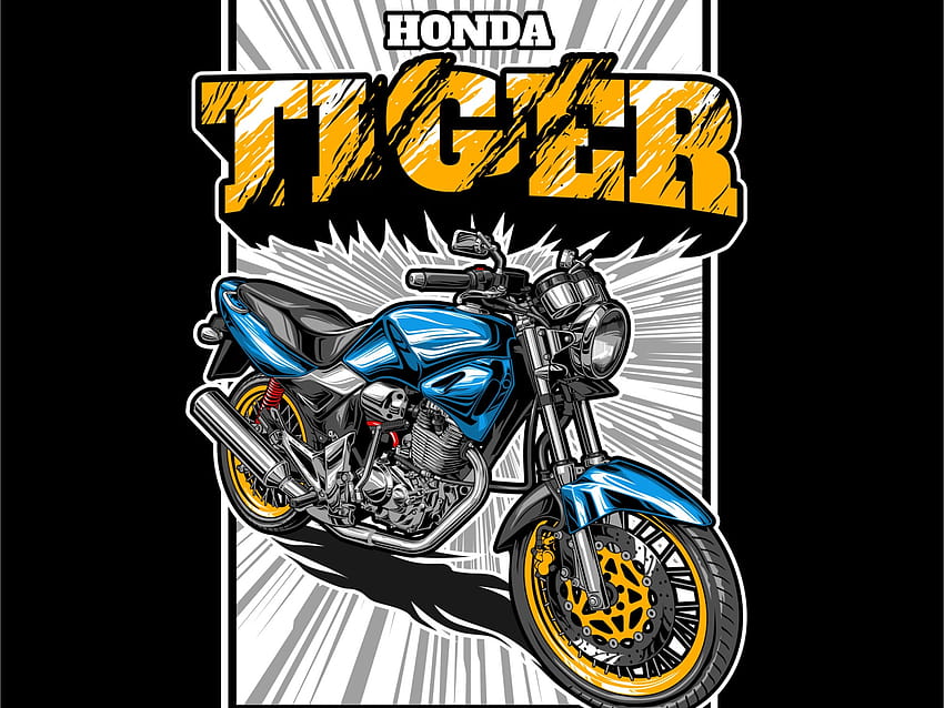 vektor honda tiger oleh zainal di Dribbble Wallpaper HD