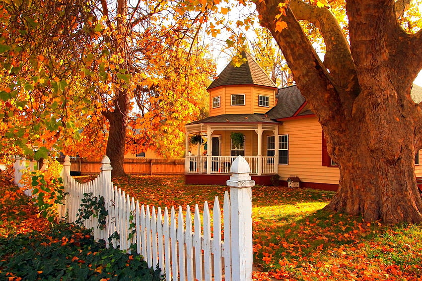 Fall Backgrounds House, autumn houses HD wallpaper | Pxfuel