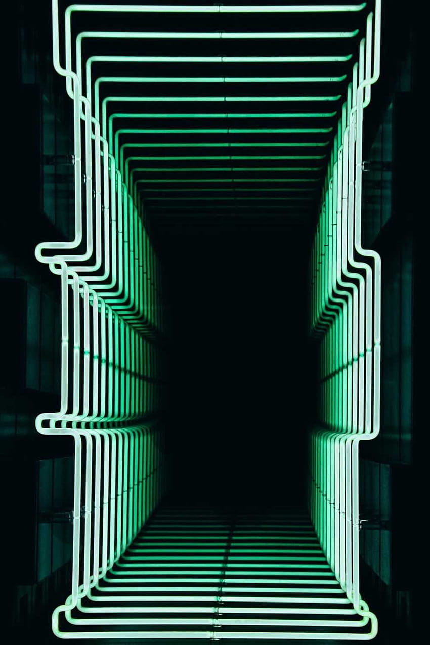Neon 3D, three dimensional HD phone wallpaper