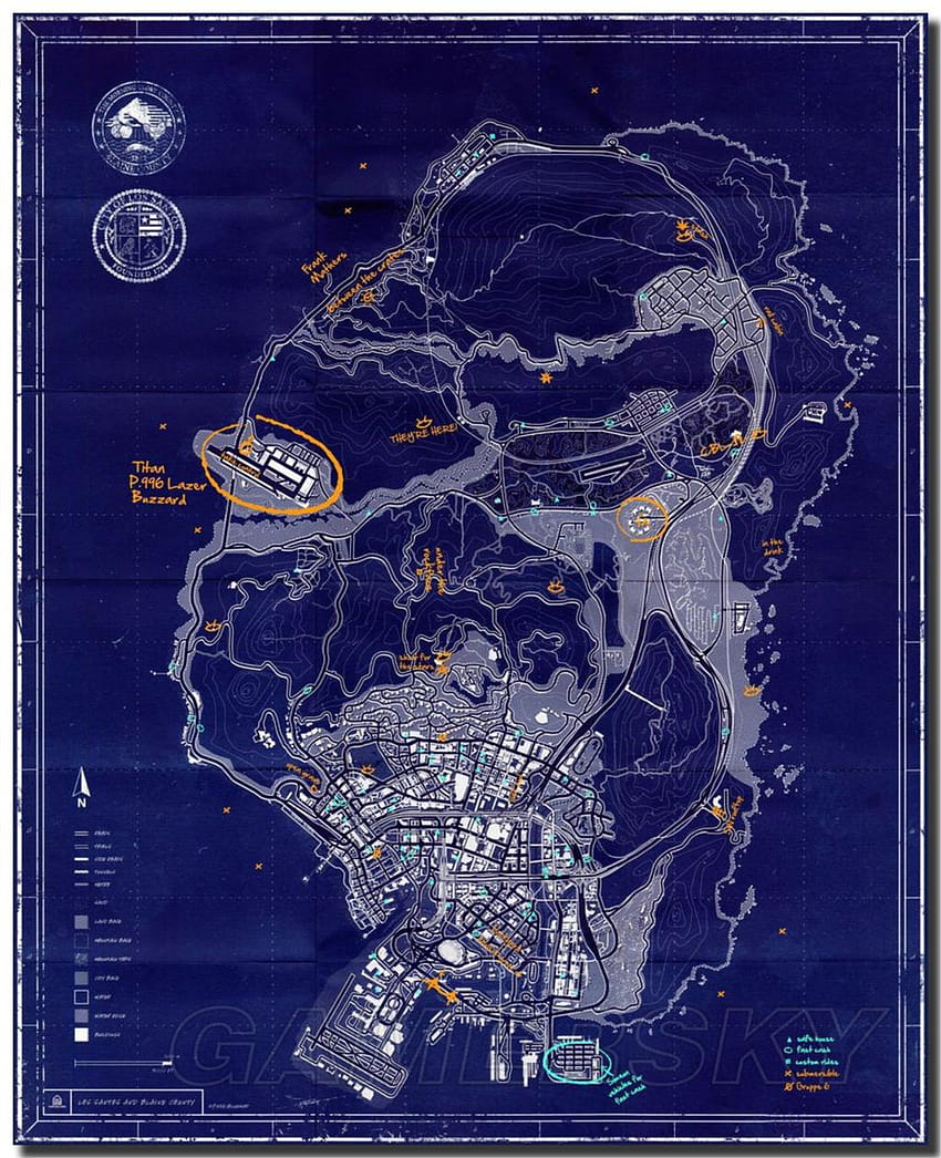 Popularna gra online GTA V / Grand Theft Auto IV San Andreas plakat satelitarny mapy gier udekoruj 28, mapa gta v Tapeta na telefon HD