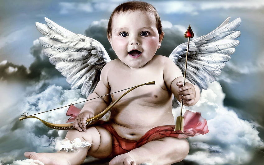Росарио Васкес за ангели и херувими, Свети Валентин бебета ангелчета HD тапет