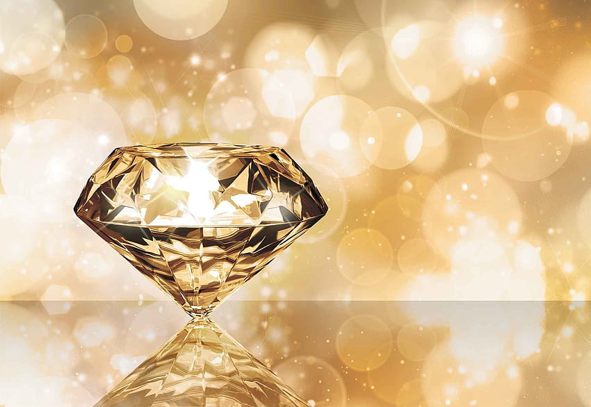 Golden Diamond on Dog, gold diamond HD wallpaper