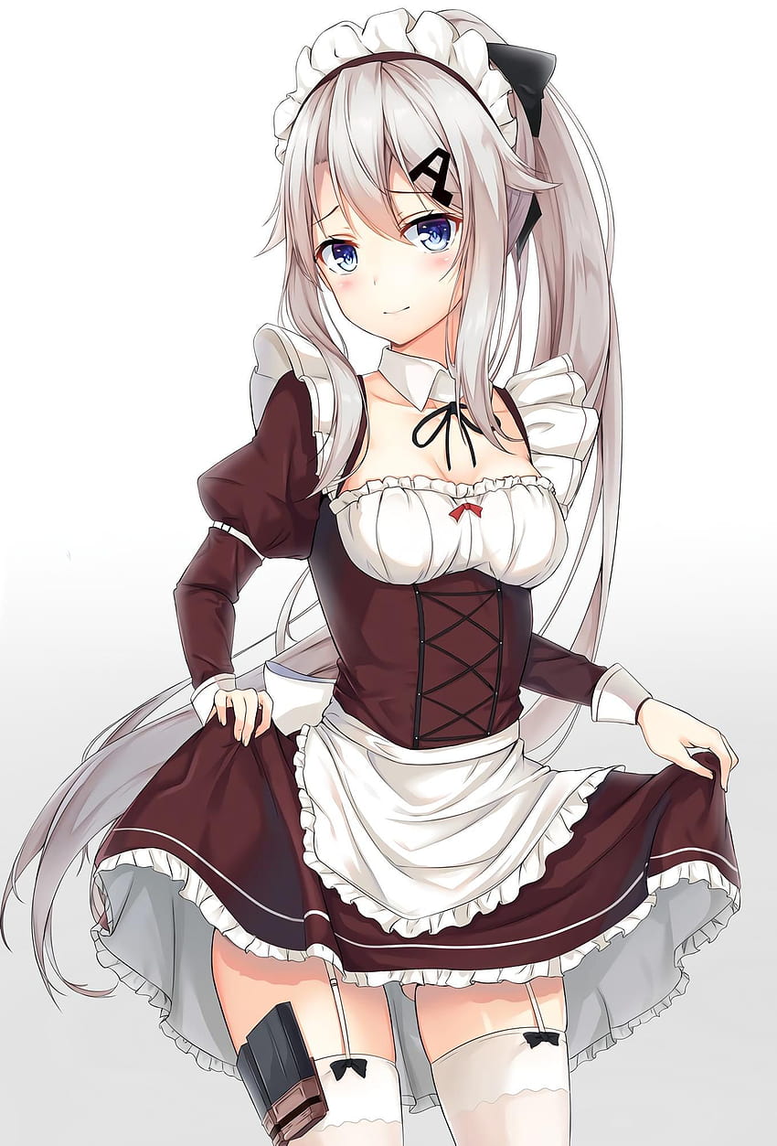 Of Cute Anime Girl In Maid Outfit, pakaian pelayan wallpaper ponsel HD