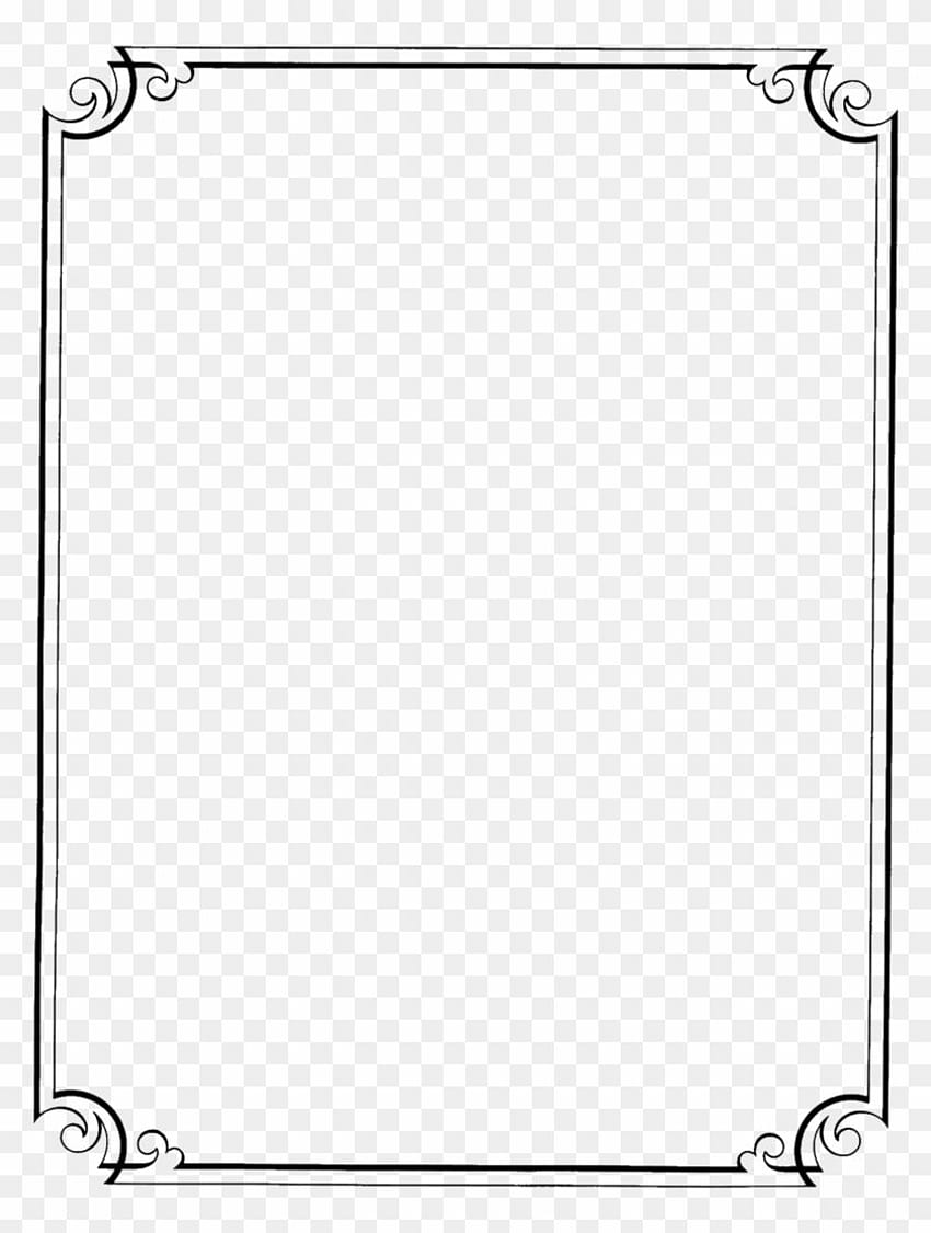 Design de borda de página em preto e branco, png Papel de parede de celular HD