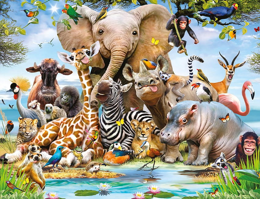 Jungle Safari, tropical safari HD wallpaper