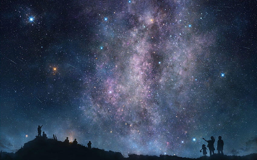 Nachthimmel, Sternenhimmel HD-Hintergrundbild
