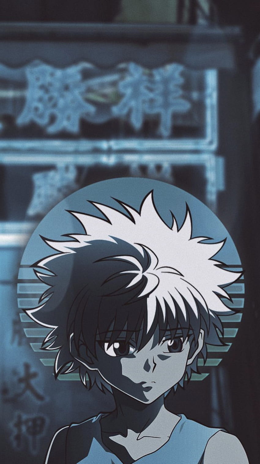 Download Sitting Gon And Killua Of Hunter X Hunter Iphone Wallpaper