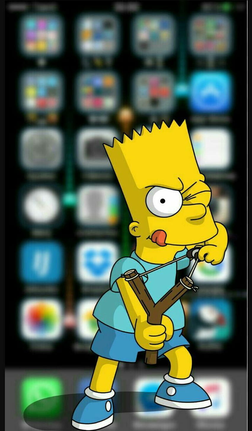 Dope Bart Simpson on Dog HD phone wallpaper
