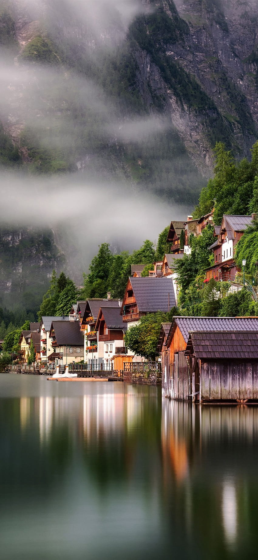 เที่ยว Hallstatt ออสเตรีย ทะเลสาบ ...best, austria iphone วอลล์เปเปอร์โทรศัพท์ HD