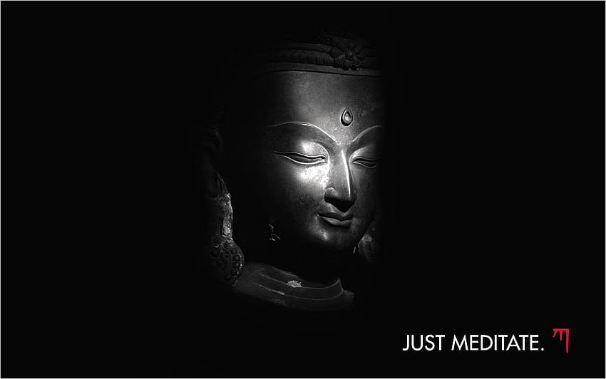 Black Budah, buddha black and white HD wallpaper