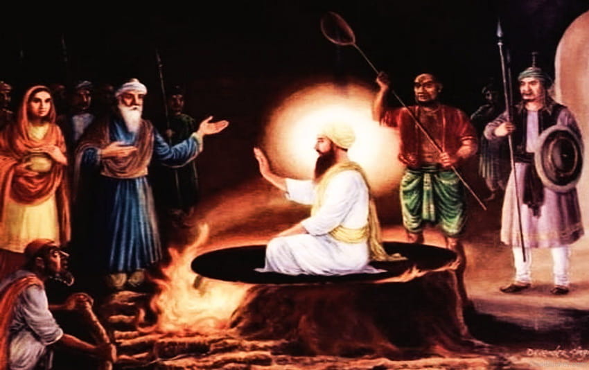 Guru Arjan Dev mencapai kesyahidan untuk kesucian Guru Granth Sahib, guru arjan dev ji Wallpaper HD