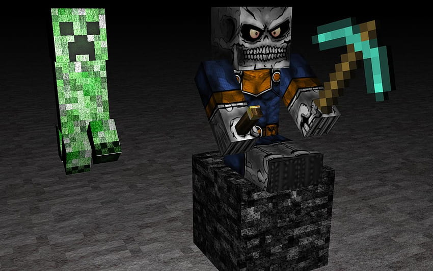 Minecraft Skeleton on ... .dog HD wallpaper