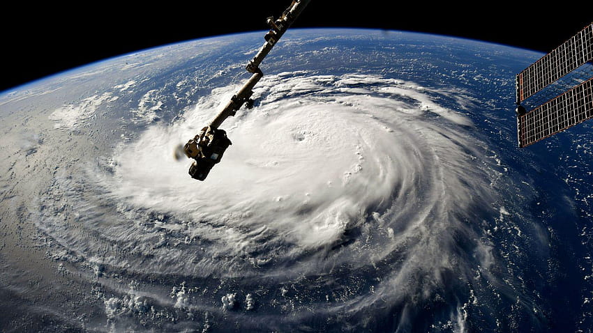 Gehen Sie tiefer: Hurrikan Florence ist eine Sturmgefahr wie kein anderer Hurrikanschaden HD-Hintergrundbild