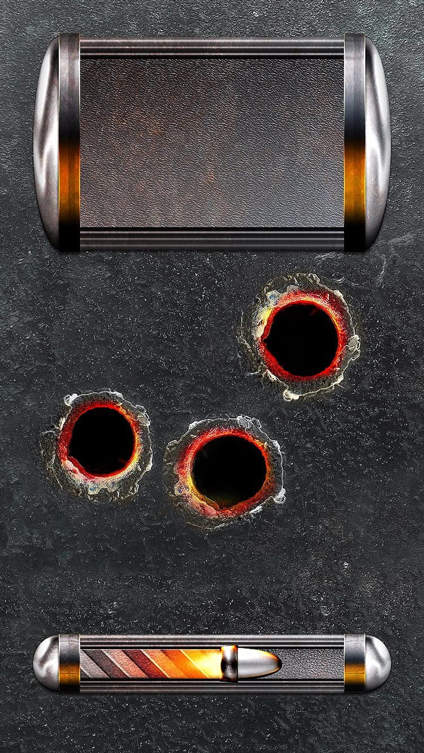 ↑↑TAP AND GET THE APP! Lockscreens Weapon War Bullet Hole Texture Gray iPhone… HD phone wallpaper