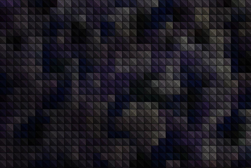 Piksel abu-abu minimalis biru menyamarkan piksel kotak gelap, camo piksel Wallpaper HD