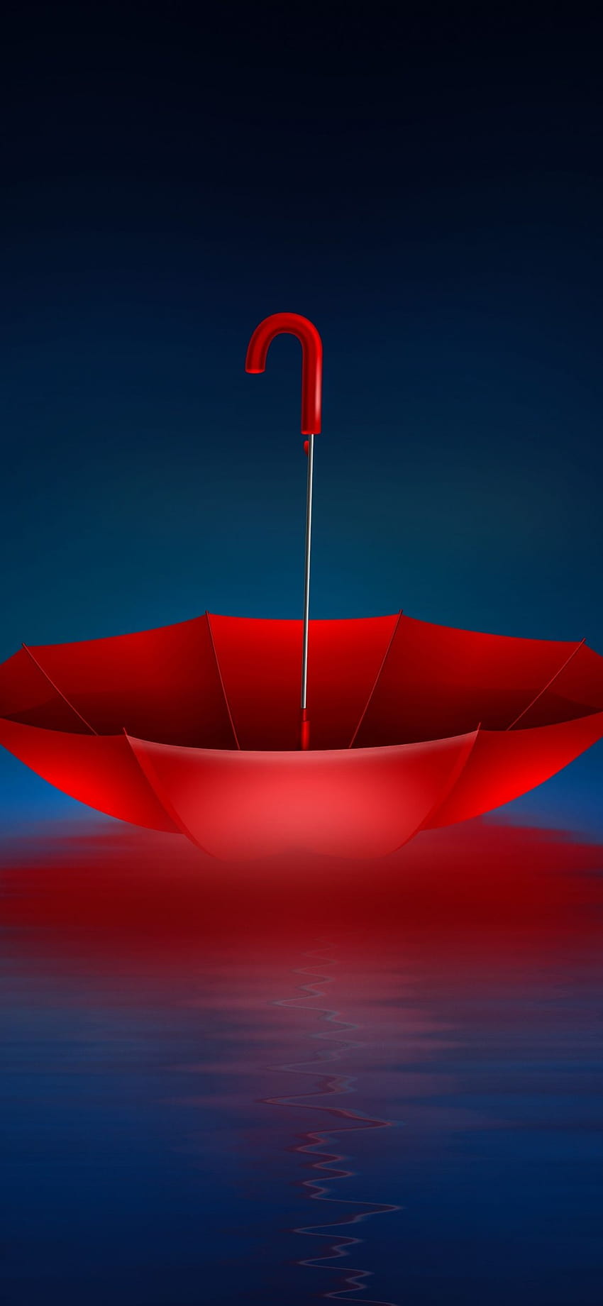 1125x2436 red, umbrella, reflections, digital art, abstract, iphone x 1125x2436 , background, 3185, red artistic digital art HD phone wallpaper