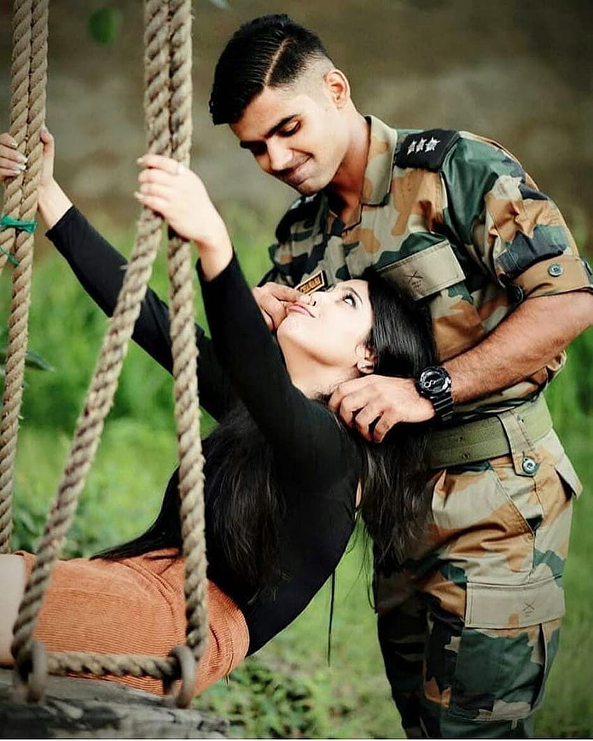 Soldier Girlfriend on ... .dog, indian army soldier HD phone wallpaper