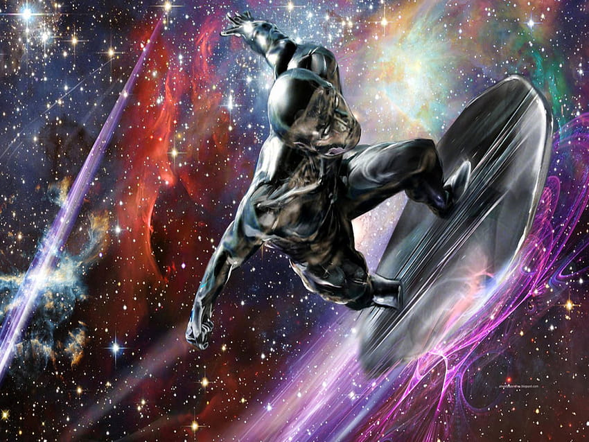 Made a phone wallpaper for Silver Surfer Black I had to the art was  amazing  rMarvel