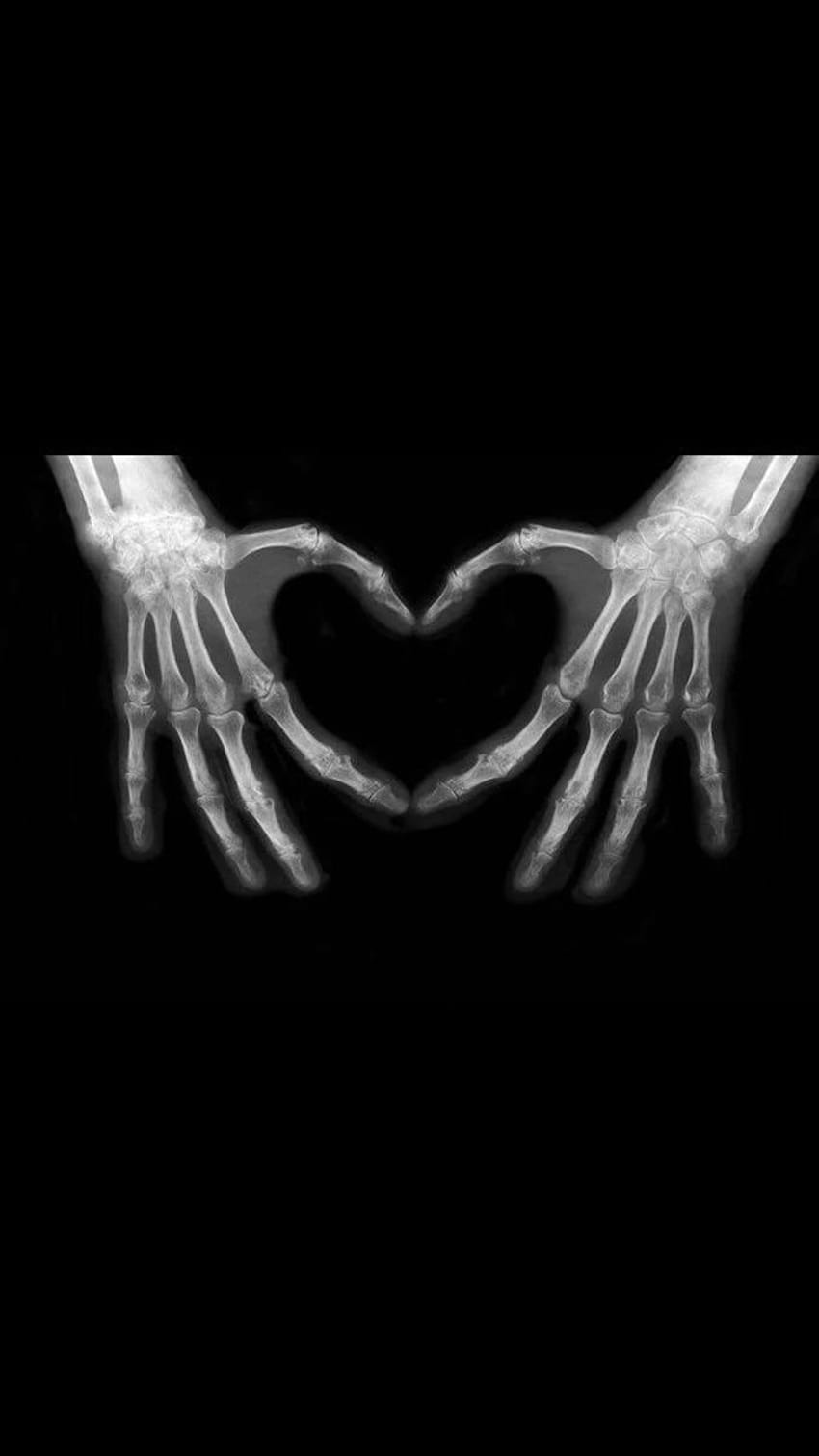 Skeleton Hands making a heart, skeleton heart HD phone wallpaper