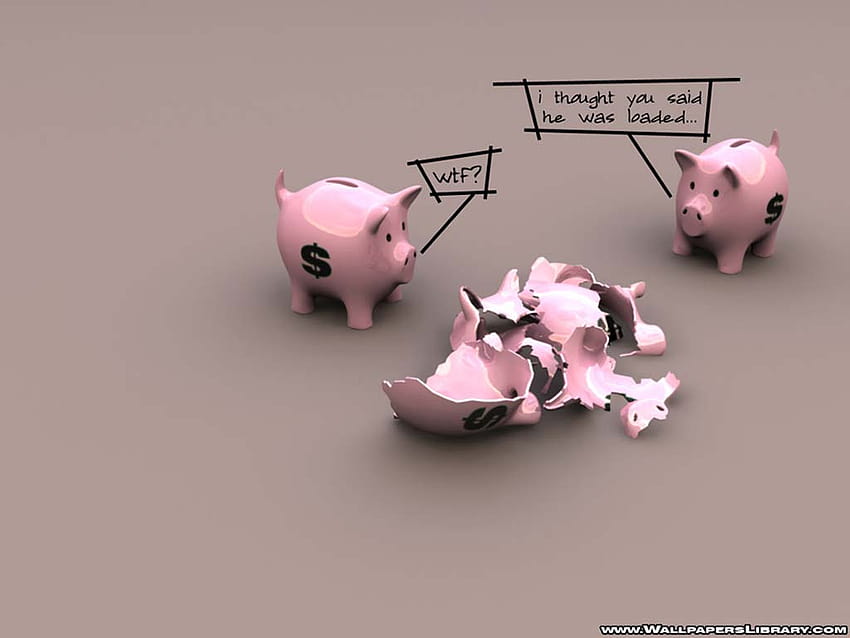 Piggy bank and Backgrounds, cute piggy HD wallpaper