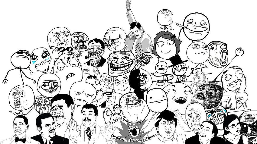 Rage Faces by icemorbid, meme faces phone HD wallpaper