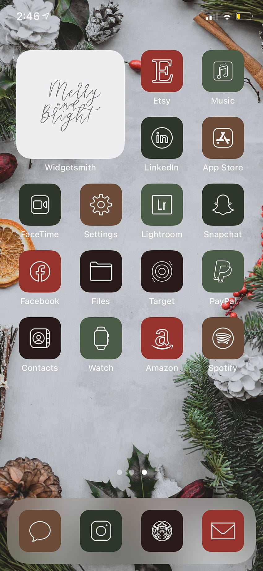Cozy Christmas Iphone Ios 14 App Icons Aesthetic XMAS App HD phone ...