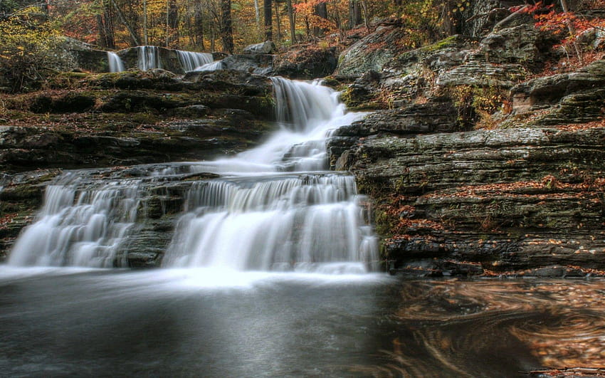 Waterfalls: George Childs Park Pennsylvania Delaware Water Gap Pa HD wallpaper