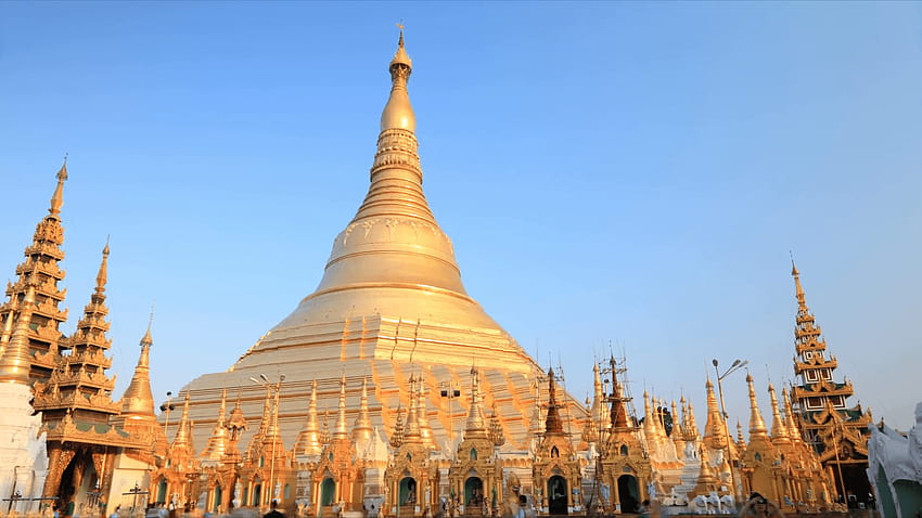 Lapso de tiempo de la Pagoda de Shwedagon de archivo fondo de pantalla