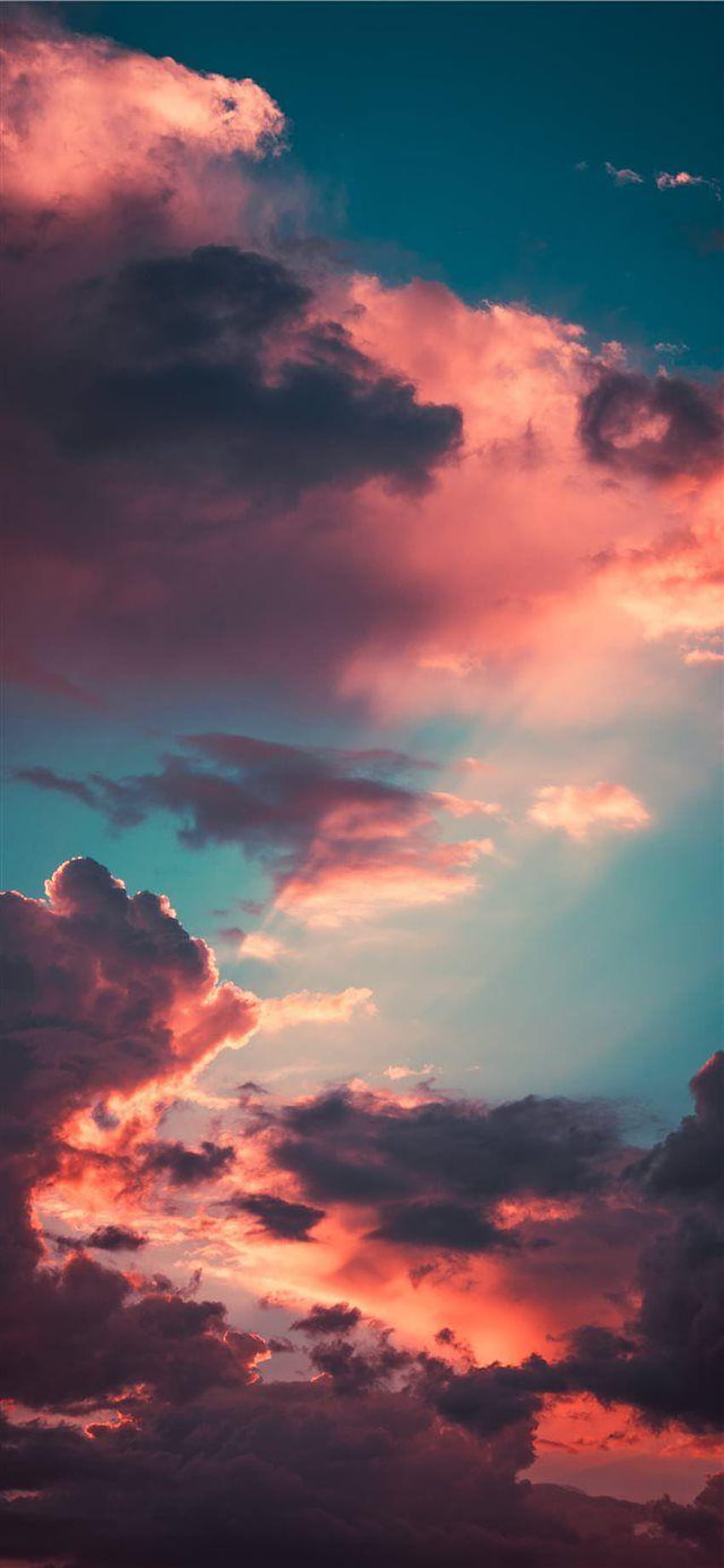 내가 가장 좋아하는 올해의 구름 풍경 iPhone X, 미적 하늘 HD 전화 배경 화면
