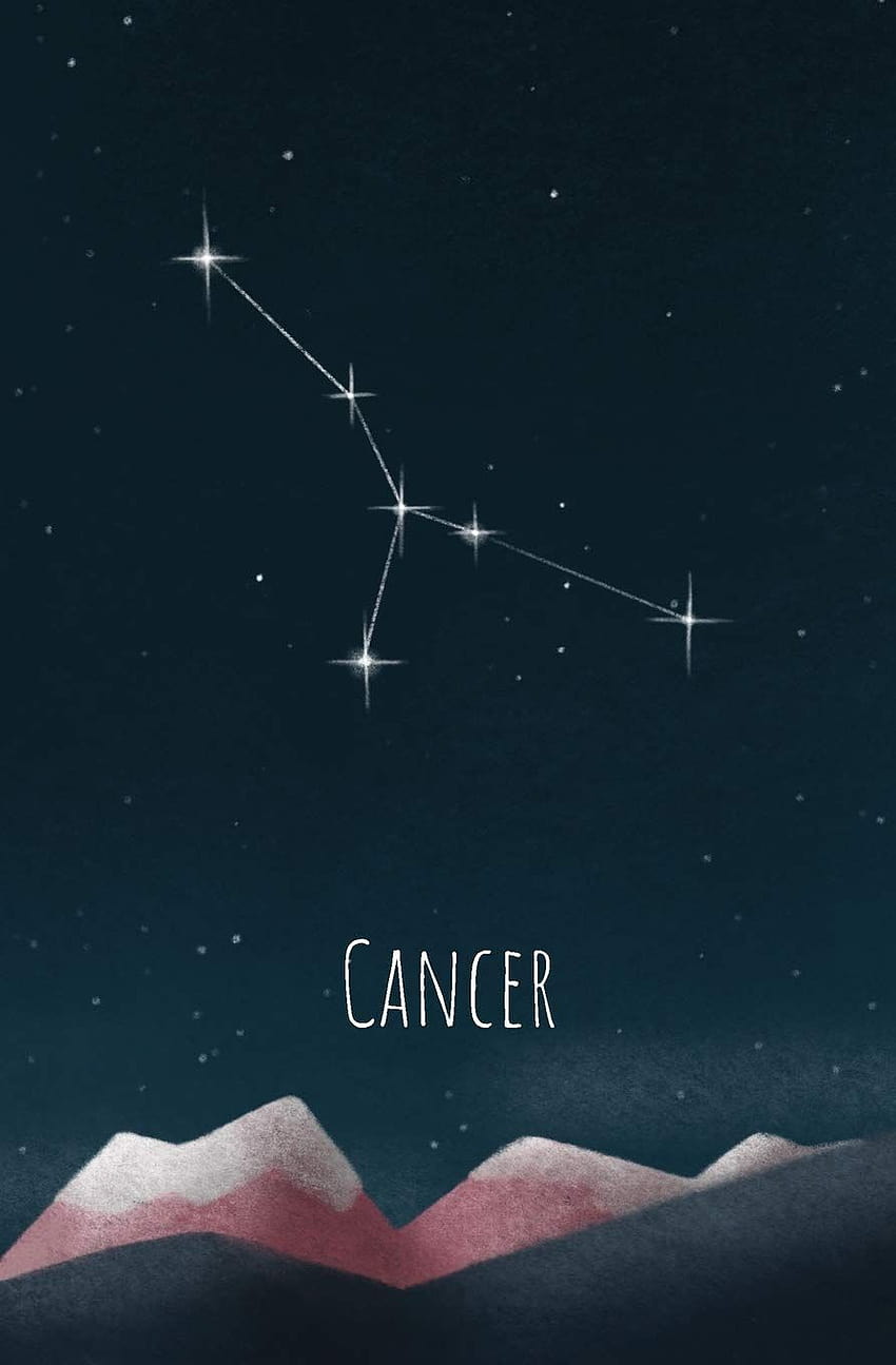 Cancer Notebook: Zodiac Constellation Notebook HD phone wallpaper