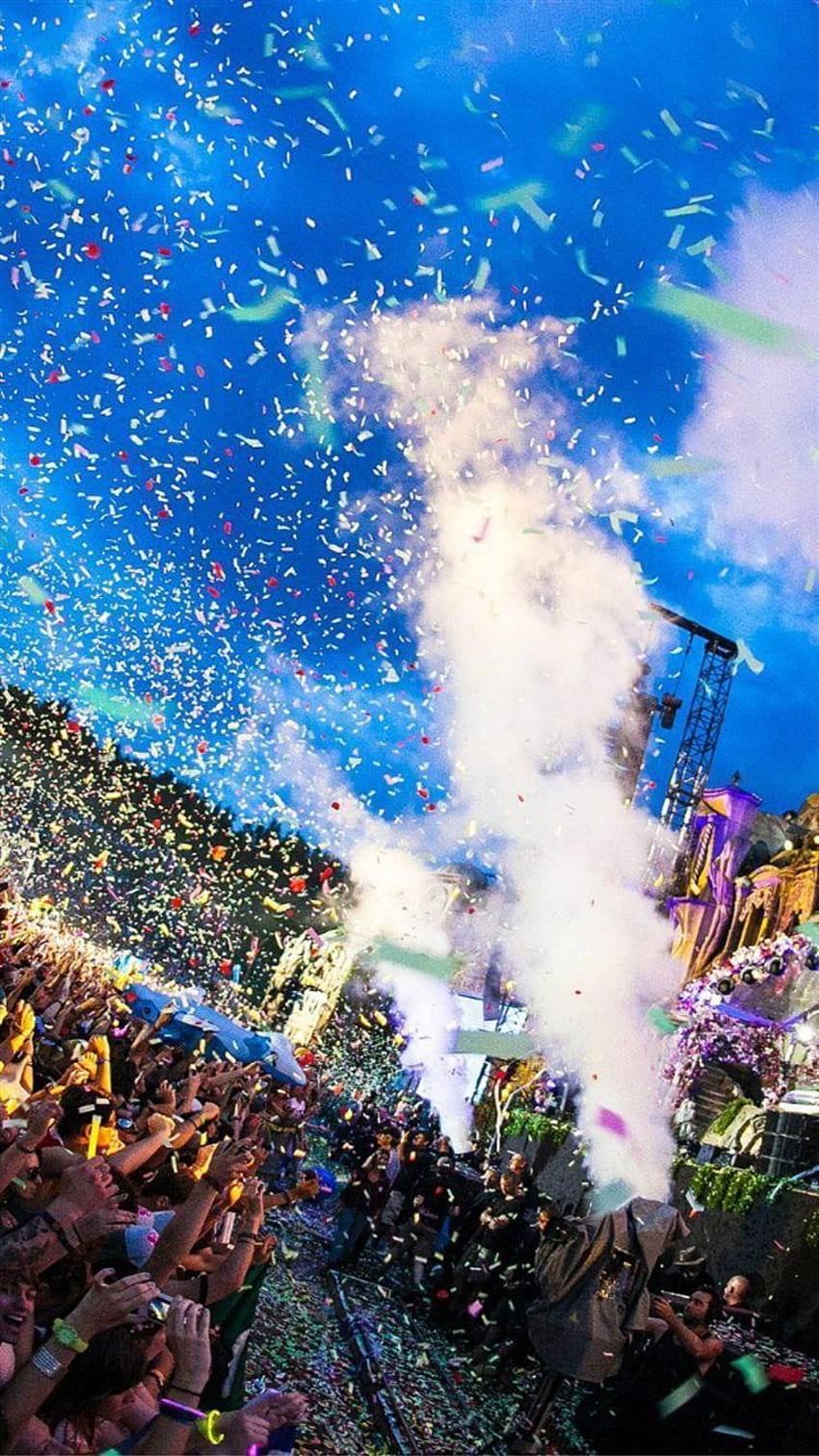 Tomorrowland Festival Konzert Konfetti iPhone 6 HD-Handy-Hintergrundbild