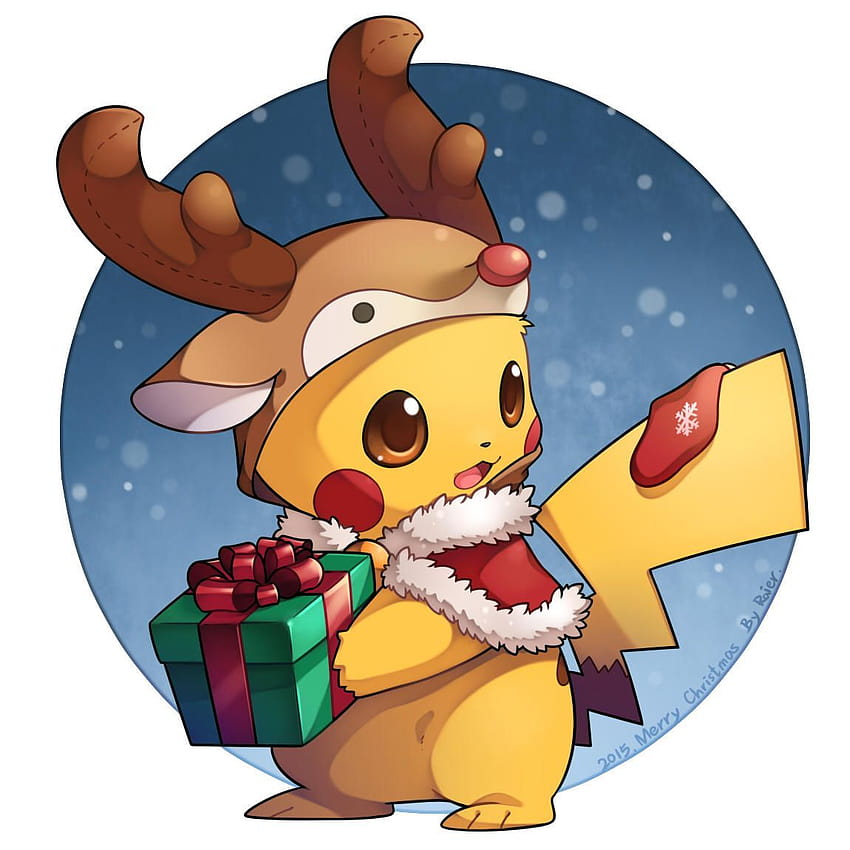 Rentier Pikachu, Weihnachtspikachu HD-Handy-Hintergrundbild