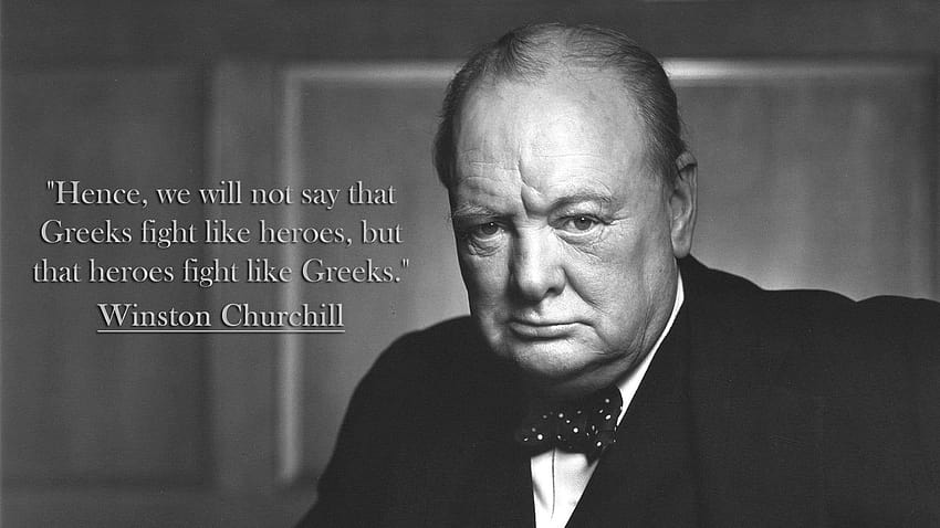 Winston Churchill, Winston Churchill, quote, Greek, celebrity, celebrity quote HD wallpaper