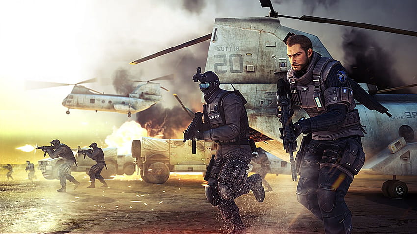 Black Raven And SWAT, swat helicopter HD wallpaper