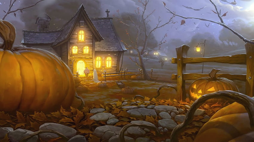 Autumn spooktober mix., lofi halloween HD wallpaper