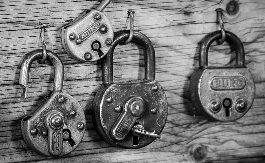 568777 black and white, business, key, locks, padlock, safety, security HD wallpaper
